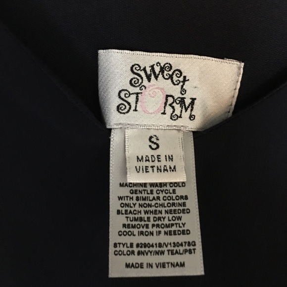 Sweet Storm S Navy Blue Color-block Dress - Picture 5 of 5